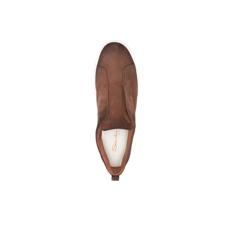 Santoni Low-Top Skateboard Shoes Men's Brown-4