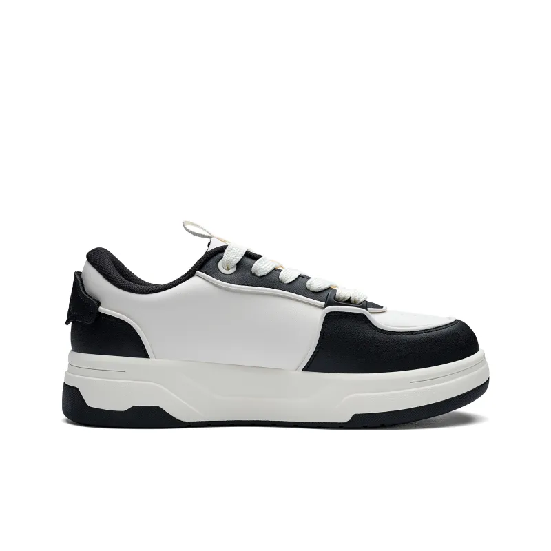 Kappa Anti Slip Wear Resistant Low Top Skateboard Shoes Unisex White Black-1