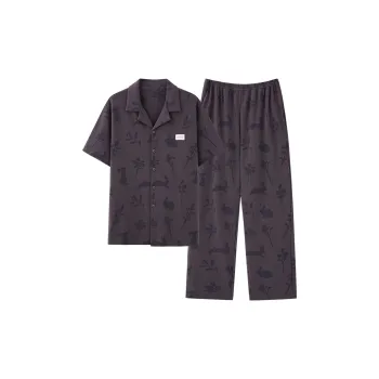 Gongdie Pajama Set Men's Dark Gray