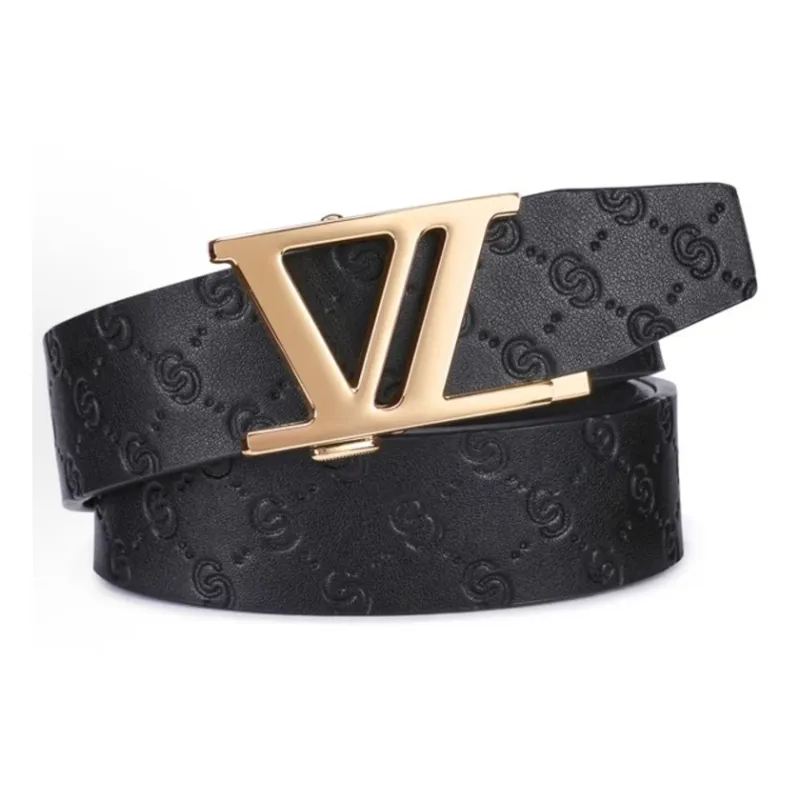 Cheekkiss Cow Leather Belts Men's Silver Gunmetal 3.5cm-13