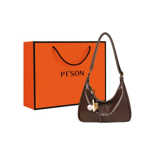 PT'SON Synthetic Leather Underarm Shoulder Bag, Crossbody Bag Tote Regular Women's Coffee