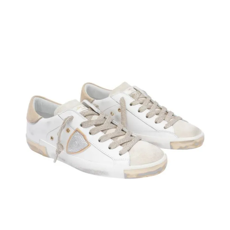 PHILIPPE MODEL Prs Non-slip Lightweight Low-Top Skateboard Shoes Women's White-1