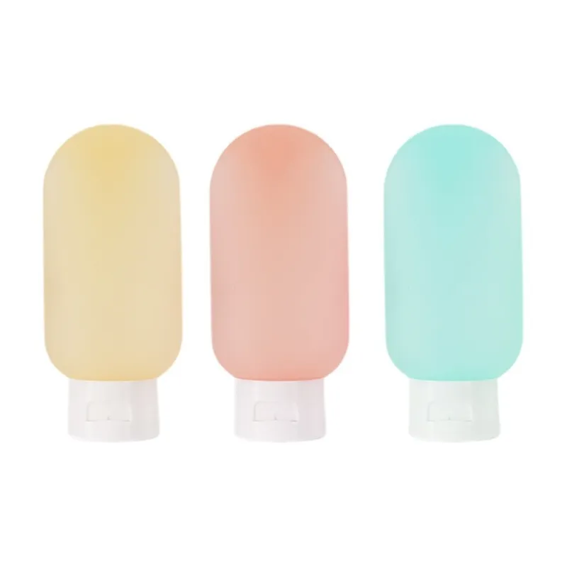 JINGLINGLONG Travel Storage Bag Sample Organizer 2 Pcs Set With Dosing Bottles For Shower Gel Portable-7