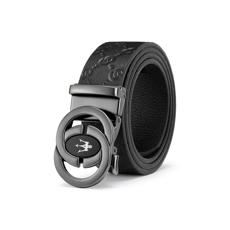 Maserati Top Grain Cow Leather Pant Belt Men's Width 3.5cm-1