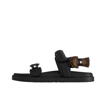 LOUIS VUITTON Sunset Comfort Strap Sandals Women's Black