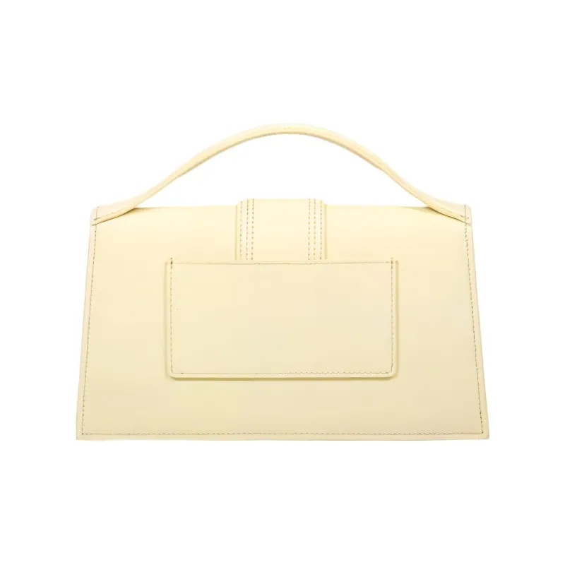 Jacquemus Leather Shoulder Bag, Crossbody Bag, Handbag Women's Yellow-2