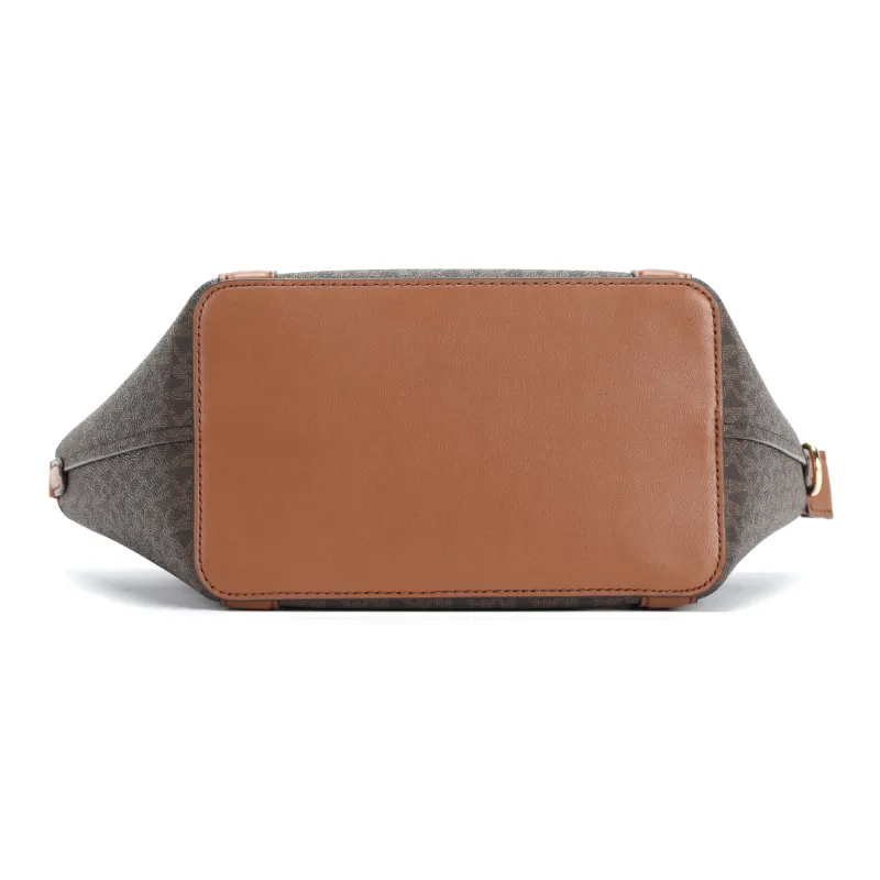 MICHAEL KORS Coated Canvas Tote Bag Shopping Bag Shoulder Bag Crossbody Bag Handbag Small Size Women's Brown-6