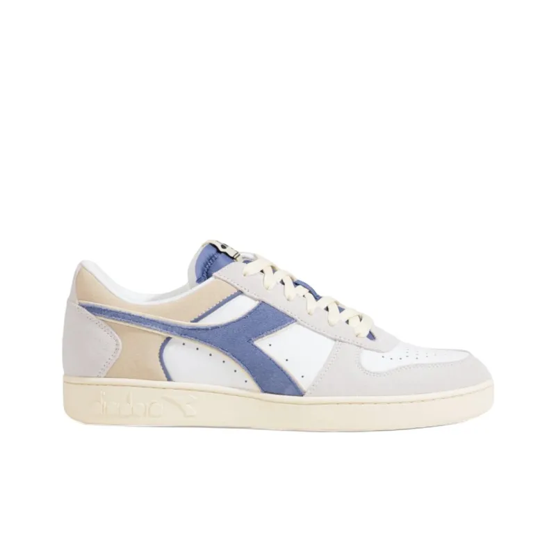 Diadora Magic Basket Anti Slip Wear Resistant Low Top Skateboard Shoes Men's White-1