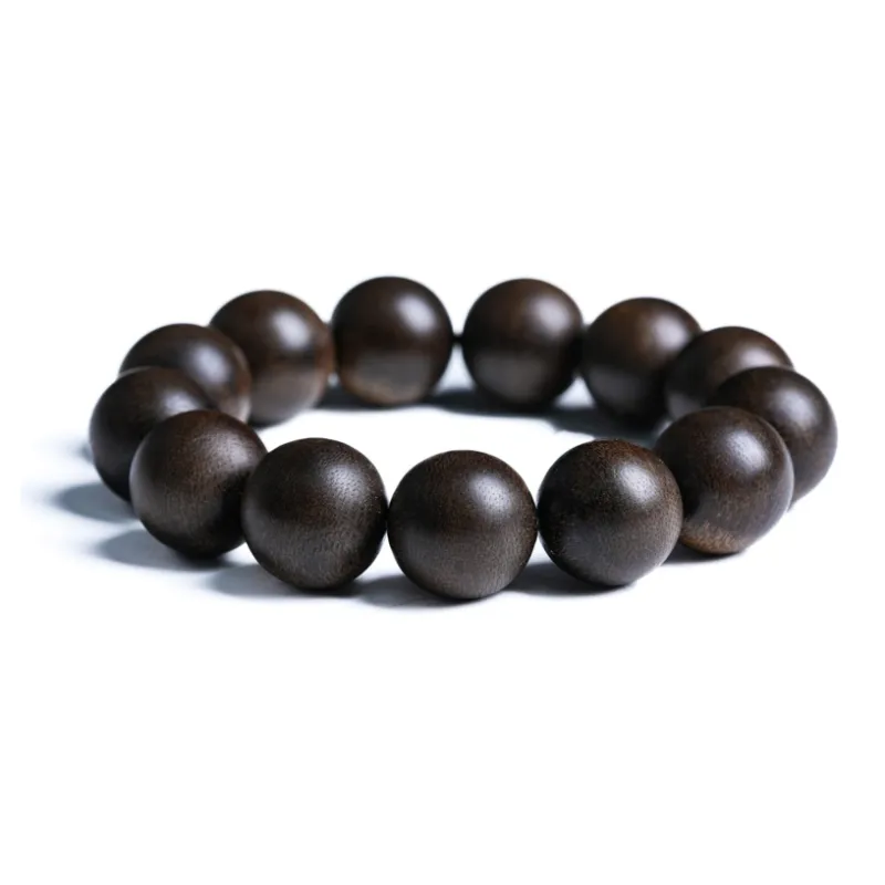 GUMUJIANG Agarwood Beaded Bracelet Plain Band Chinese Fashion Trend New Chinese Style Unisex-17