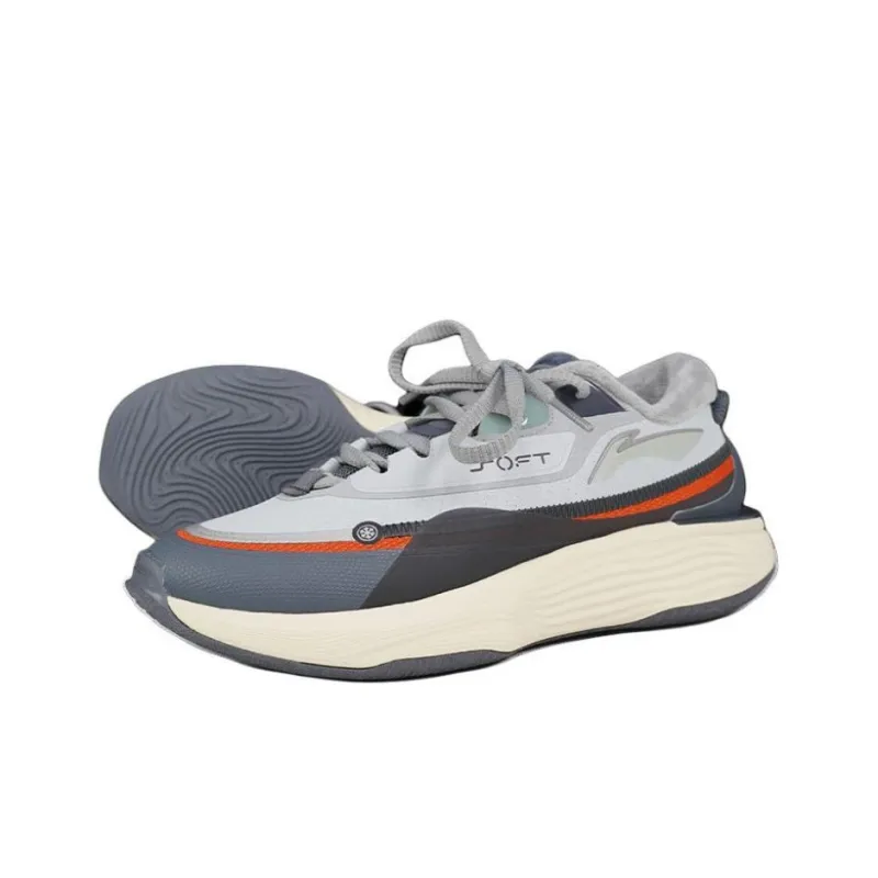 LiNing SOFT WARM Fleece Cushioning Wear Resistant Low Top Casual Shoes Men's Gray Black-4