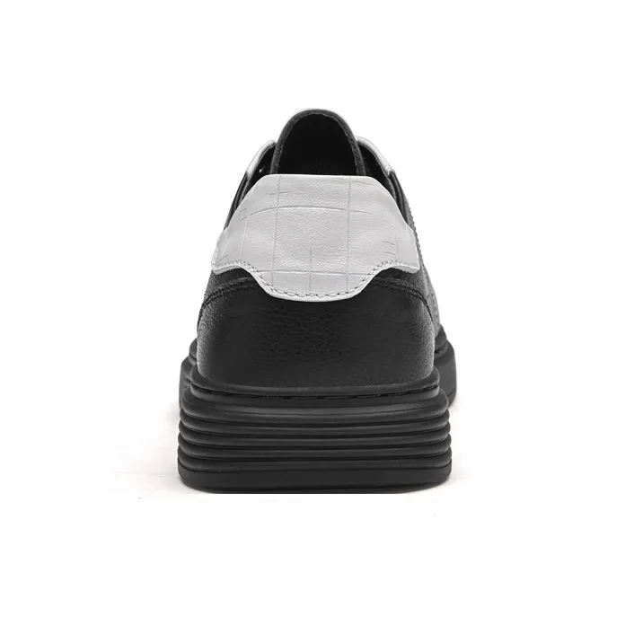 Kuding Skateboard Shoes Men Low Top White/Black-9