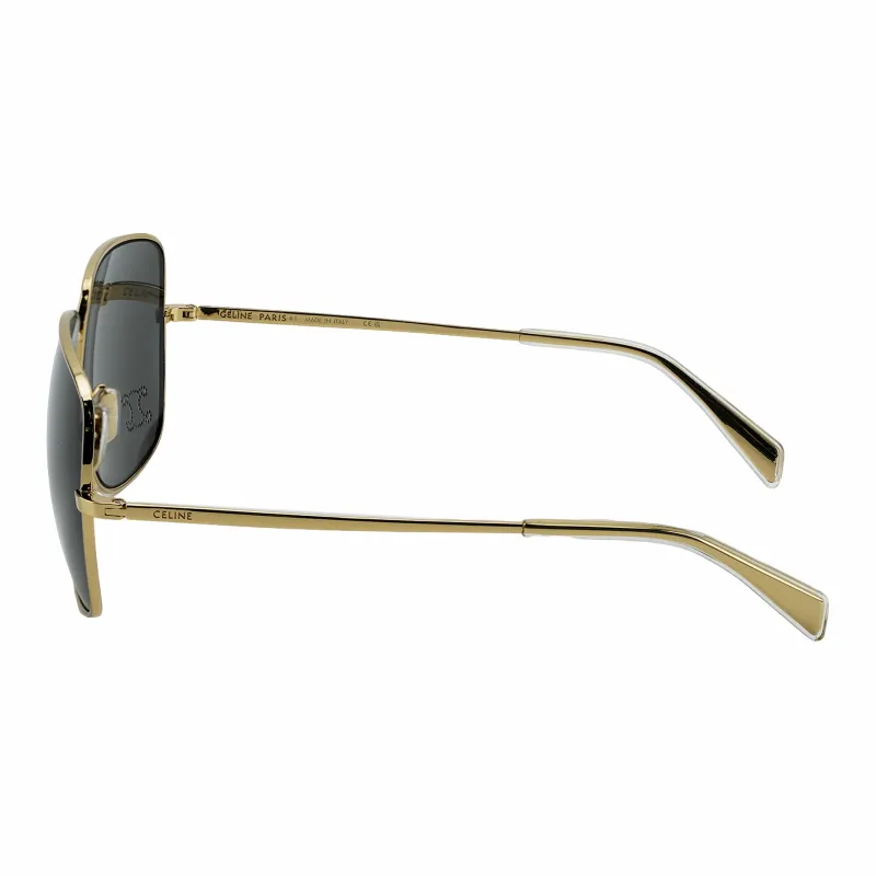 CELINE Triomphe Rhinestone 01 Sunglasses In Metal With Crystals-3