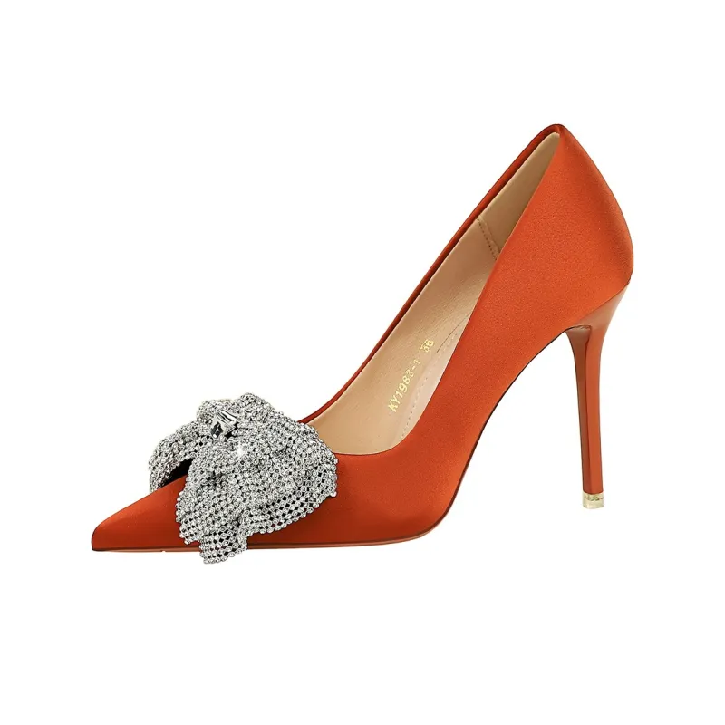 QITUMAUL Slim Heel High Heels Women's-4