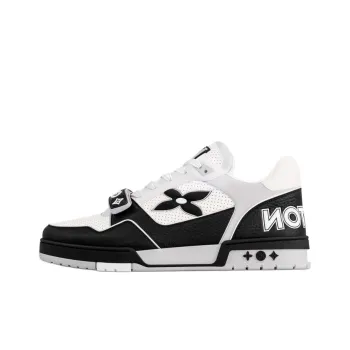 LOUIS VUITTON Trainer Low Top Skateboard Shoes Men's Black