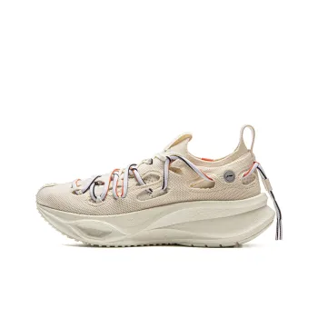 LiNing Anti Slip And Wear Resistant Reflective Low Top Casual Running Shoes Unisex Pearl White