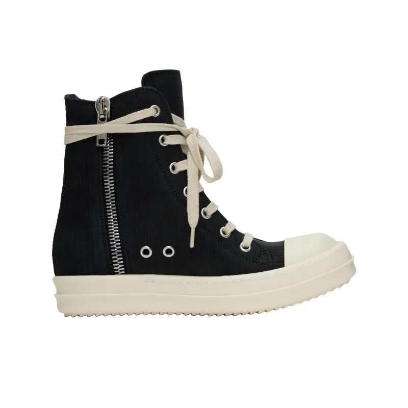 RICK OWENS/RO High Top Canvas Shoes Women's Black-1