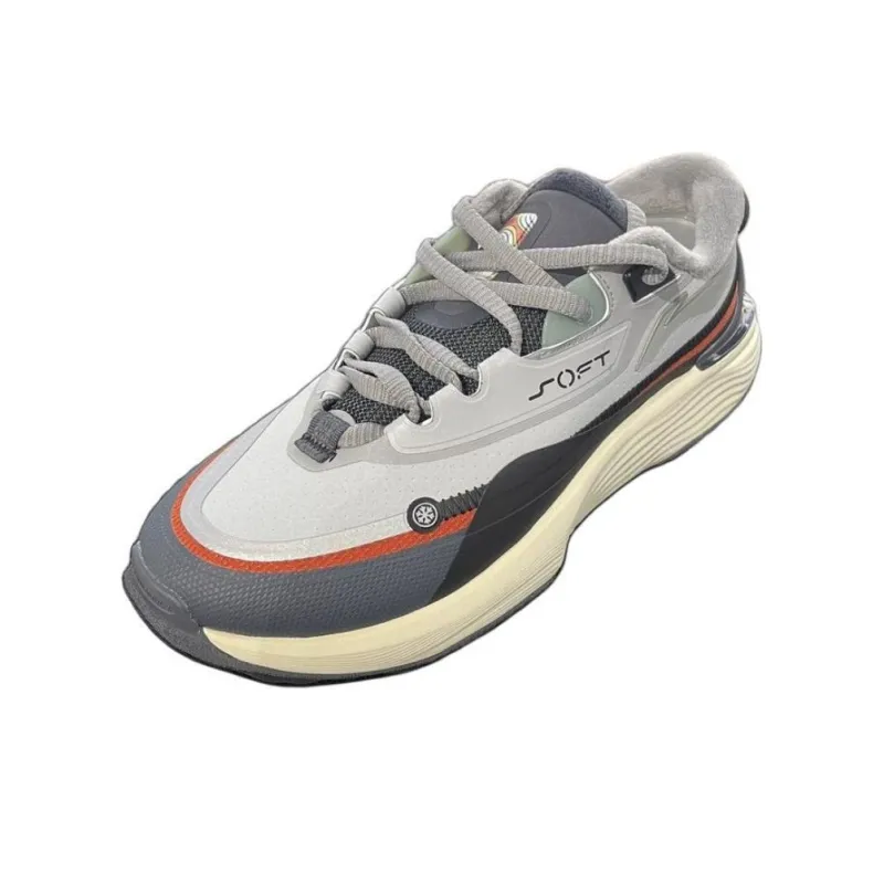 LiNing SOFT WARM Fleece Cushioning Wear Resistant Low Top Casual Shoes Men's Gray Black-2