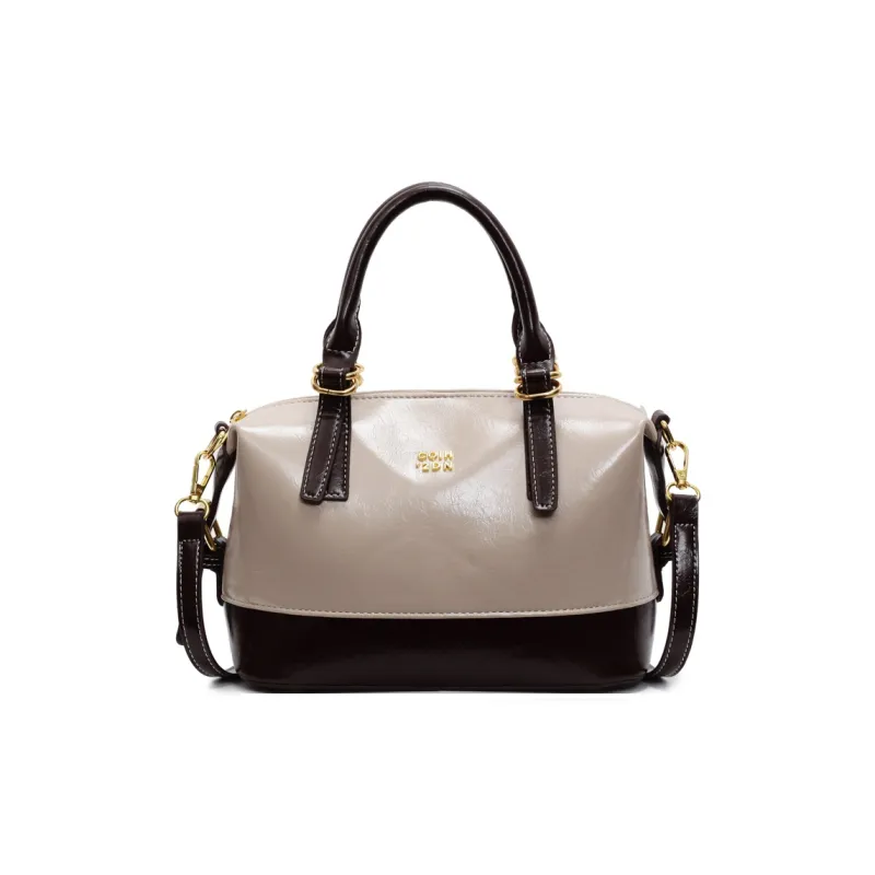 Yalu PU Shoulder Bag, Crossbody Bag, Handbag Regular Women's Black/Ecru & Coffee/Burgundy & Coffee-7
