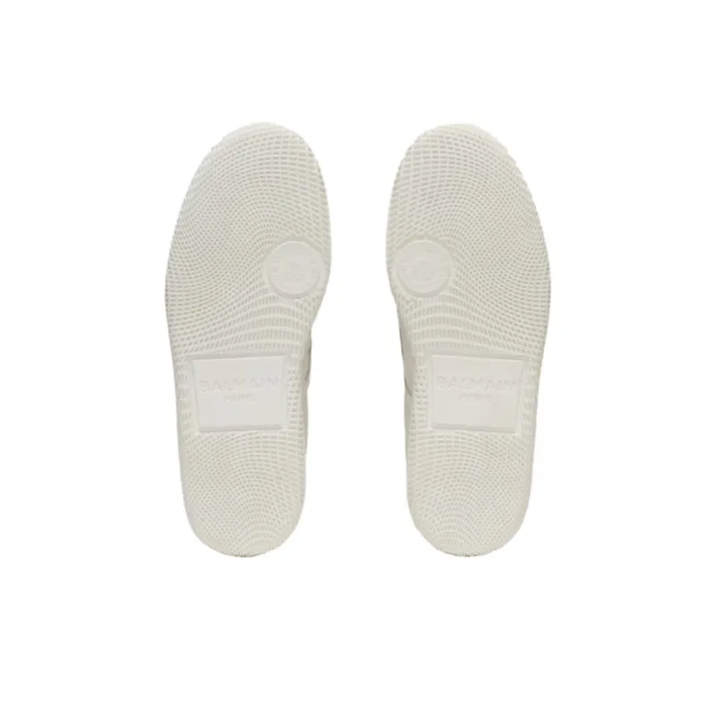 BALMAIN Swan Lipstick Low Top Skateboard Shoes Women's White-6