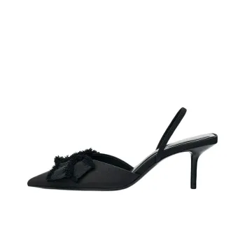 ZARA Slim Heel High Heels 7cm Women's Black