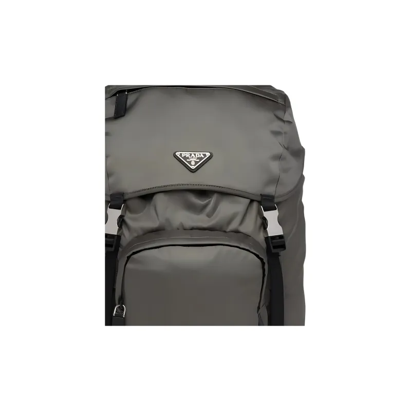 PRADA Recycled Nylon Saffiano Leather Backpack Men's Forest Green-4