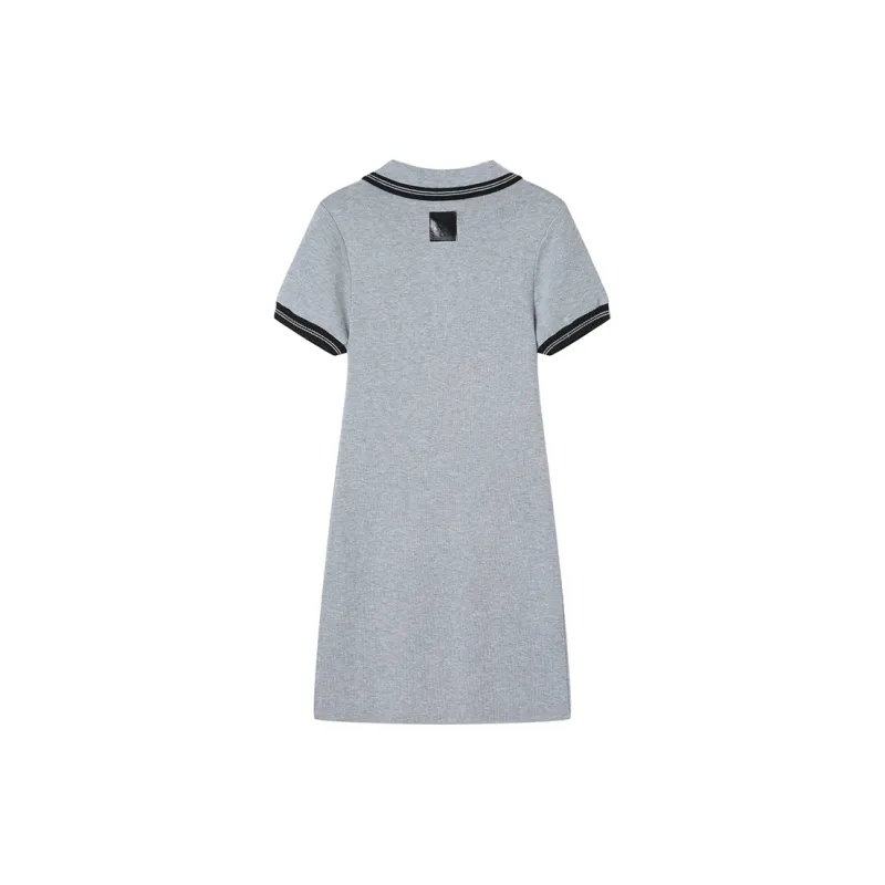 ANDREA MARTIN Short Sleeved Dress Women's Gray-1