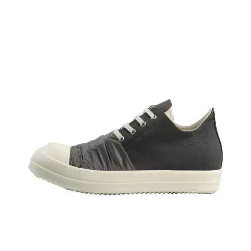 Rick Owens DRKSHDW Hustler Low Top Canvas Shoes Men's Dark Gray