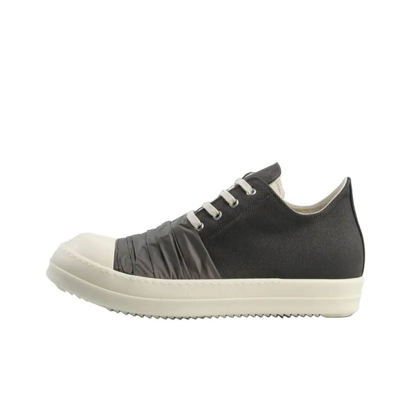 Rick Owens DRKSHDW Hustler Low Top Canvas Shoes Men's Dark Gray-0