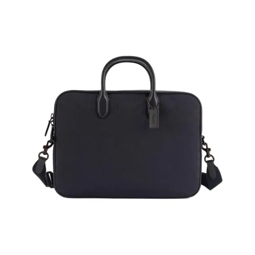 COACH Fabric Briefcases Medium Size Men's Midnight Marine Blue