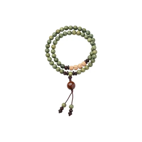 JIUHUASHAN Green Sandalwood Wooden Bracelets Unisex