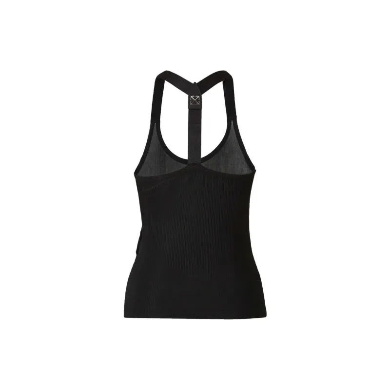OFF WHITE Logo Embroidered Sleeveless Top-1