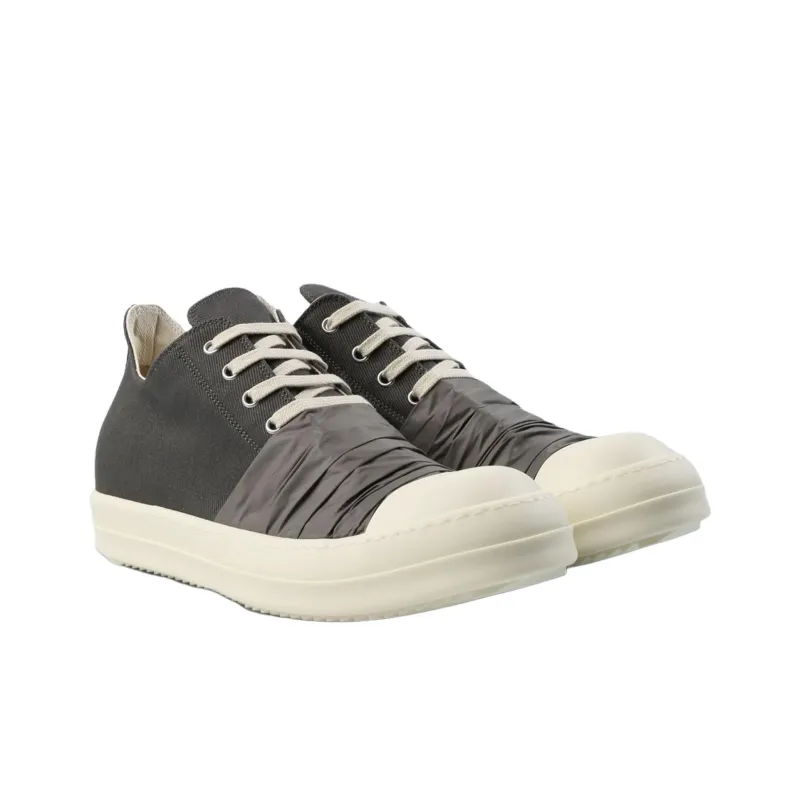 Rick Owens DRKSHDW Hustler Low Top Canvas Shoes Men's Dark Gray-2