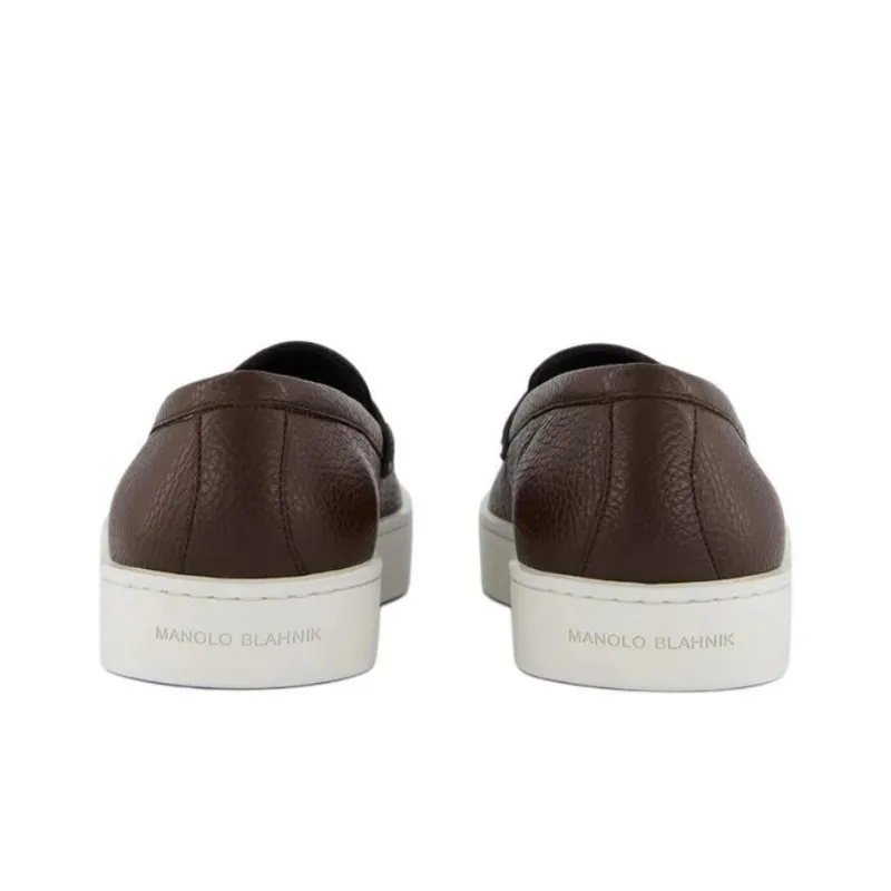 MANOLO BLAHNIK Ellis Loafers Men's Brown-4