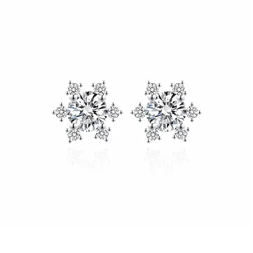 Chongqing Gold Store S999 Fine Silver Stud Earrings Women's-0