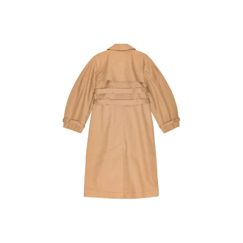 GANNI Belted Trench Coat-1