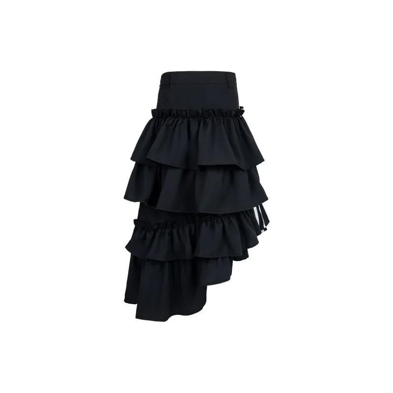 CUWU Casual Long Skirts Women's Black-1