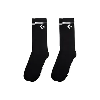 Converse Mid Calf Socks Unisex 2 Pack Black
