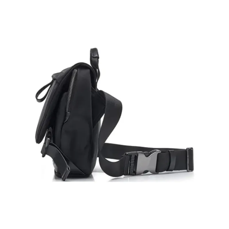 SAMSONITE Fabric With Cow Leather And Synthetic Leather Shoulder Bag Crossbody Bag Handbag Men's Black-2