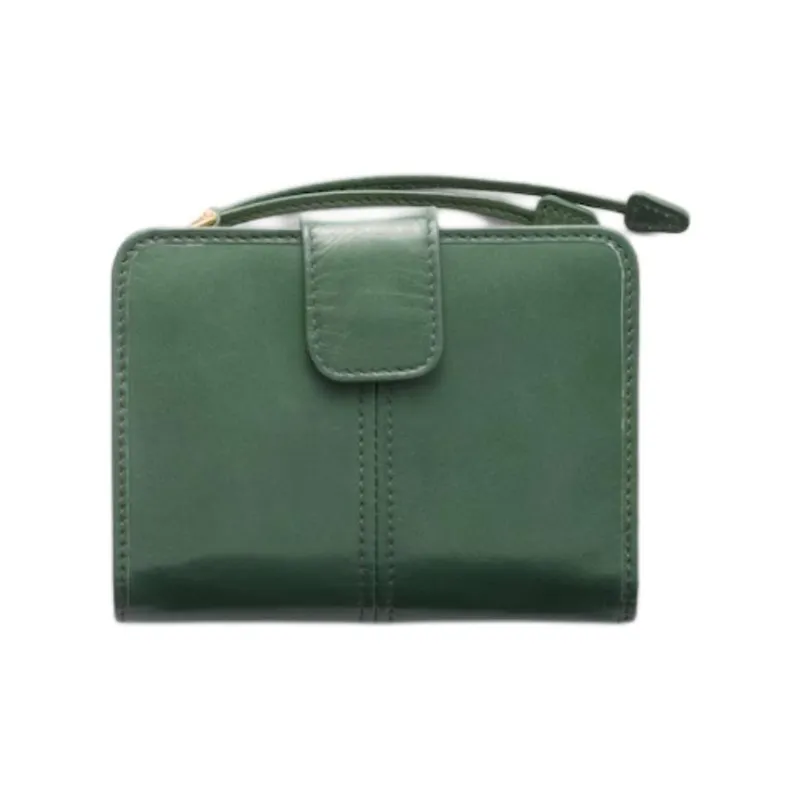 PRADA Cow Leather Wallet Small Size Women's Sage Green-1