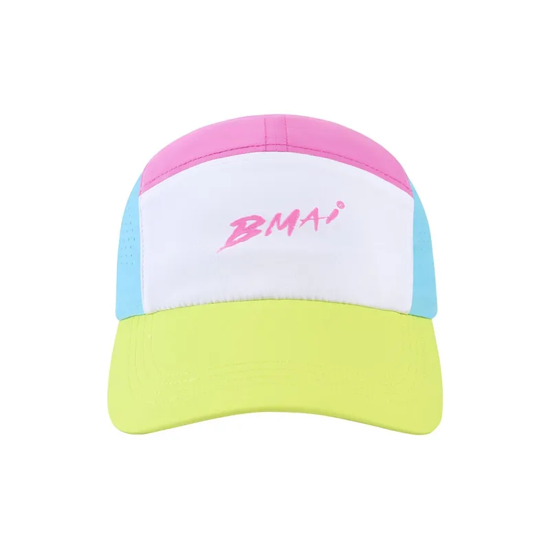 BMAI Polyester Baseball Caps Unisex Neon Pink/Firefly Yellow/Island Blue-0