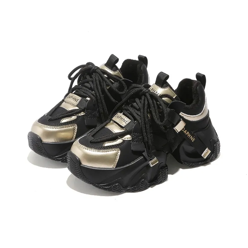 DAPHNE Slip Resistant Low Top Chunky Sneakers Women's-0