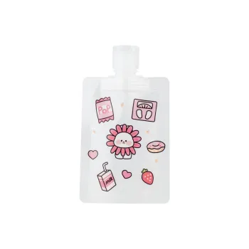 JIAOXUEFEI Portable Travel Cosmetics Organizer With Cartoon Label Disposable Liquid Storage Bag