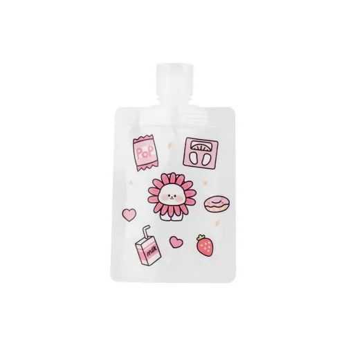 JIAOXUEFEI Portable Travel Cosmetics Organizer With Cartoon Label Disposable Liquid Storage Bag