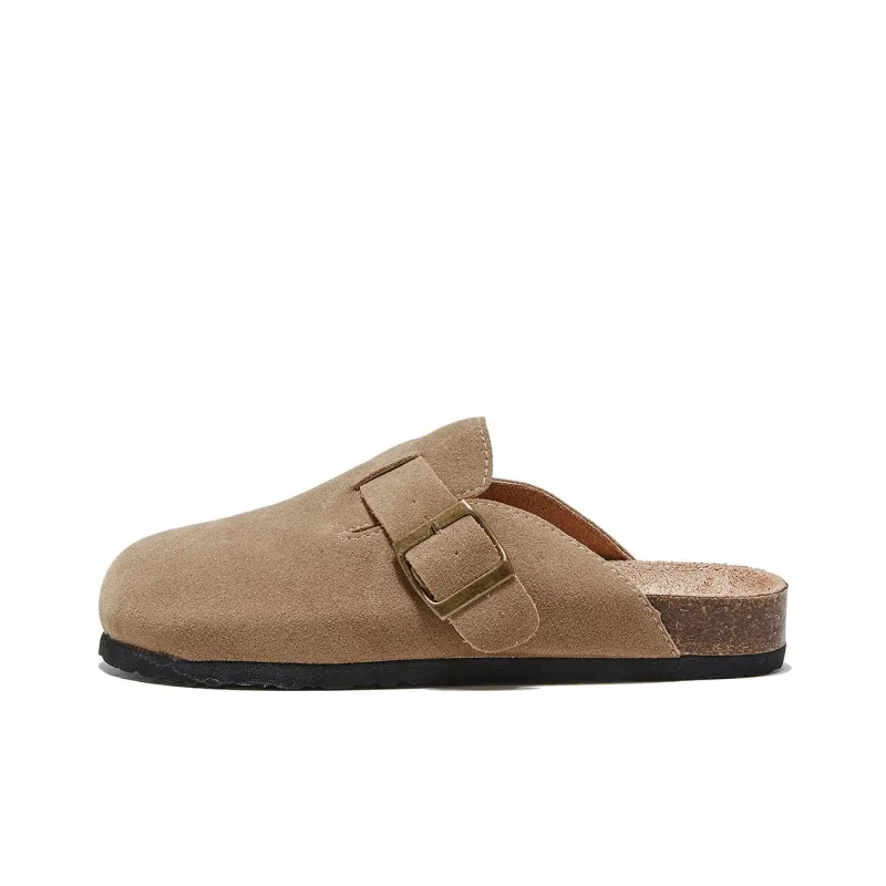 Yiya Odor-Resistant Slip-Resistant Wrap-toe Slippers Women's Khaki-0