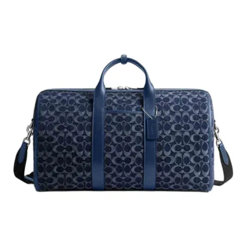 COACH Gotham Fabric One Shoulder Crossbody Handbag, Travel Bag Men's Dark Blue