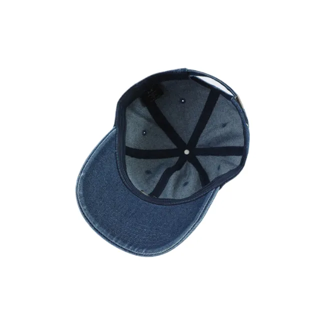 STUFFER Washable Denim Cotton Minimalist Style Versatile Baseball Cap Unisex-3