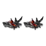Dark Black Crow Ring 1 Pair