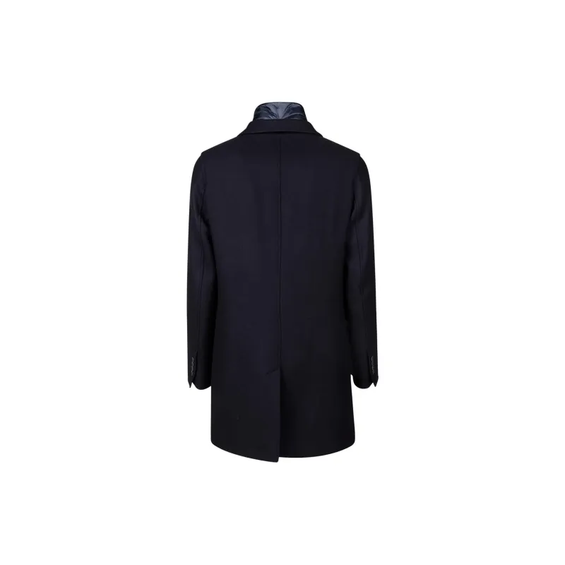 HERNO Buttoned High Neck Long Sleeved Coat-1