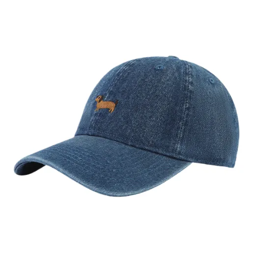 STUFFER Washable Denim Cotton Minimalist Style Versatile Baseball Cap Unisex-1