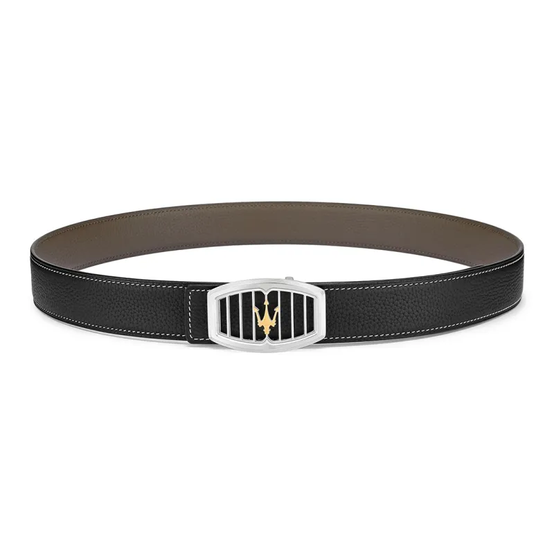 Maserati Cow Split Leather Belts Men's 3.5cm-7